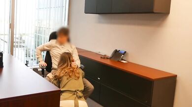 Blonde Secretary Chokes On Boss Cock For Raise Real Office Fuck