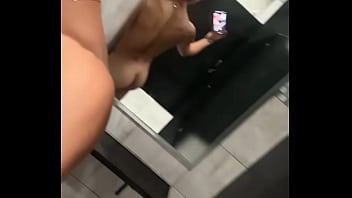 Latin Twink Naked in Bathroom Stall