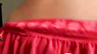 Pigtailed blonde stripping on webcam