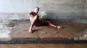 Masturbating in the mud