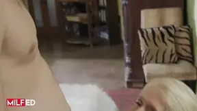 Busty GILF Maddie Cross gets a big throbbing cock in her pussy