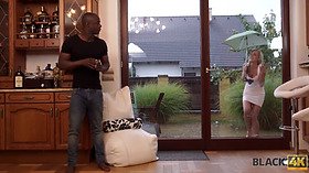 Black4k. czech teen takes big ebony prick in facehole and cunt as well