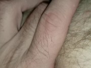 Crossdressing fat dude fingering asshole