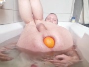 Massive Orange Fuck, Bathroom Insertion Fuck