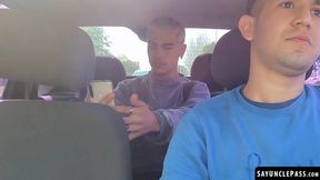 Edipo Rey got into the wrong ride and got fucked Leo Blue fat dick