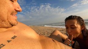 Public BJ On The Beach