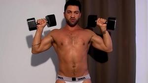 FetishMen - First time jacking off beside tight jock Cam
