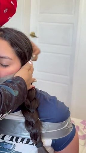 Fantasizing 18-year-old Taped & Gagged by Masked MILF