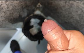 Stepdaddy&#039;s Incredible Load in the Bathroom at Work.