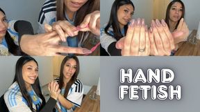 Measuring hand sizes with my bestie