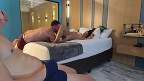 I grounded my boyfriend jerking off while I gave it to someone else
