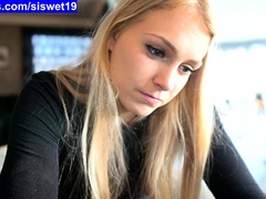 Blonde teen Sierras first erotic masturbation video