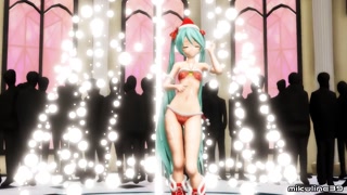 Hentai MMD - Christmas Miku 好き雪ポロリマジック (mikuline39)