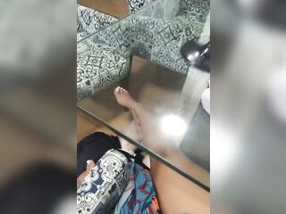 Foot Serf Below Tha Table