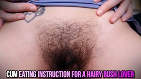 CUM EATING INSTRUCTION FOR A HAIRY BUSH LOVER 4K - ELLIE IDOL