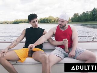 ADULT TIME - Straight Buddies Marcus McNeil & Angel Elias Turn Disappointing Boat Day Into Hard Fuck