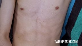 Nico (19) - Skinny Twink Boy Pissing and Jerking off