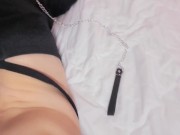 Liza Femb enjoys anal masturbation until sperm starts leaking out of her ass