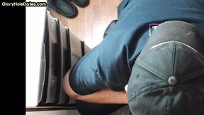 Gaydaddy sucks gloryhole cock at home till cum in mouth