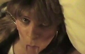 Crossdresser Gets a Mouthful of Cum