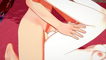 Genshin Impact Yaoi 3D - Kazuha x Tartaglia Misionary with a big dick & creampie in his ass - Japanese Asian Manga Anime Game Porn