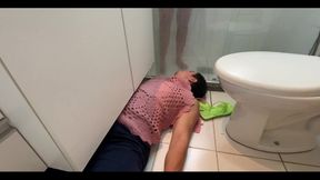 Trampling Foot Slave After Take Shower