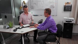 The job interview turns sexual for a couple of hunks