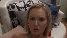 Blonde amateur babe gets stretched by massive cock