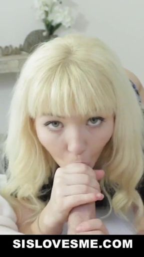 Horny stepsister Velvet Rain takes stepbro's dick before stepmom and stepdad get home