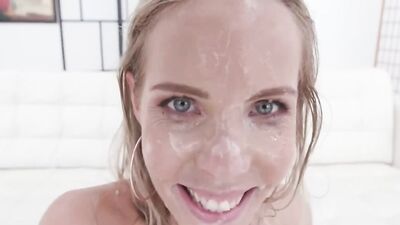 Four BBC Made For Blonde In Stockings Double Penetration - Florane Russell