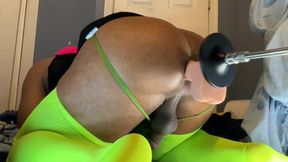 Fuck Machine Annihilates Huge Black Ass Gushing Cum Loud Moans