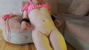 Femboy Poses Seductively for Oil Massage