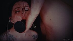 Lily Thot throating dick in dirty BDSM session