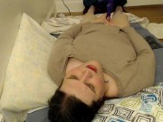 tgirl frotting with a vibrator