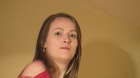 Hannah's Shoulder Ride In A Jeans Skirt & Tights