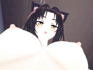 Yiff T-girl Masturbates On A Public Bus [cg anime uncensored]