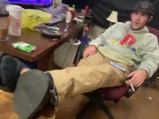 Gay footboy tease part 1