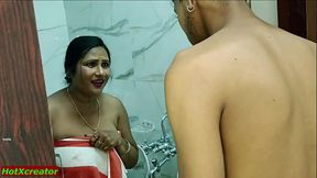 Pretty black-haired MILF gets fucked by her 18-year-old student boyfriend
