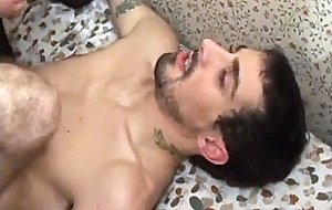 Busty trans babes covered in jizz