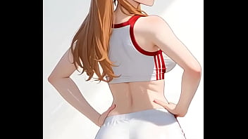 Asuka calienta antes de entrar al Eva 02