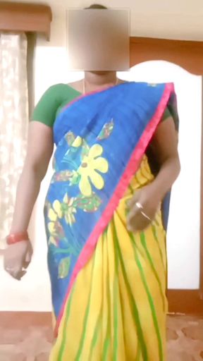 Desi Indian Tamil BBW Wife Nude Tease Big Boobs Ass Hairy Pussy Saree Wearing! Renuraj