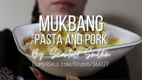 Mukbang Pasta And Pork