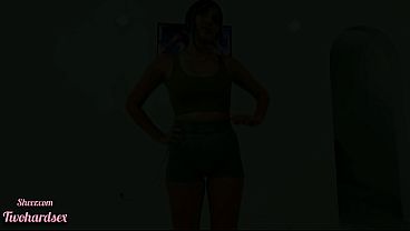 I helped my stepsister exercise, ending with sex and her pussy full of semen.