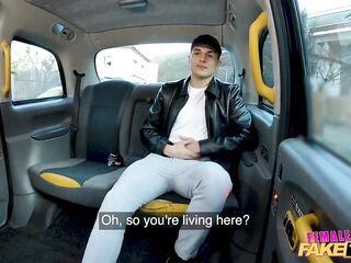 Cum inside my Moist Ginger Chuff Box - Female Fake Taxi creampie