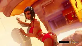 Pharah Dominates with Fiery Blowjob in Steaming Hentai Encounter
