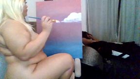 Intriguing Camgirl Creates Art in the Buff: A Unique Experience!