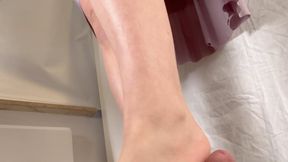 A Birkenstock Mayari Sandal Shoejob and Foodcrush Dream - Tramplegirl Leila in Birkenstock Sandals crushes some food on her slaves cock - Inshoe Cock Trampling, Giantess and POV views - Giantess and slavecam only - 4k