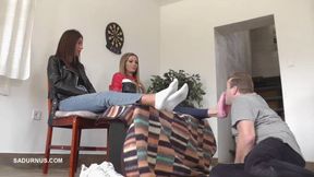Around the legs of Natasa and Tatjana Foot mp4