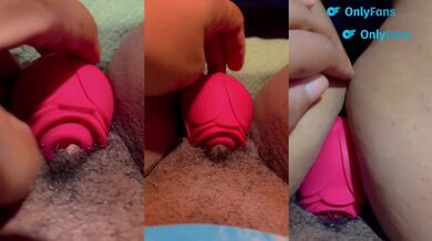Ebony Rose Toy makes her big clit gush with POV cum