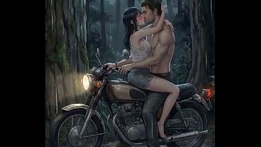 sofia y matias teniendo sexo en el bosque en una moto reeditado (Hentai)